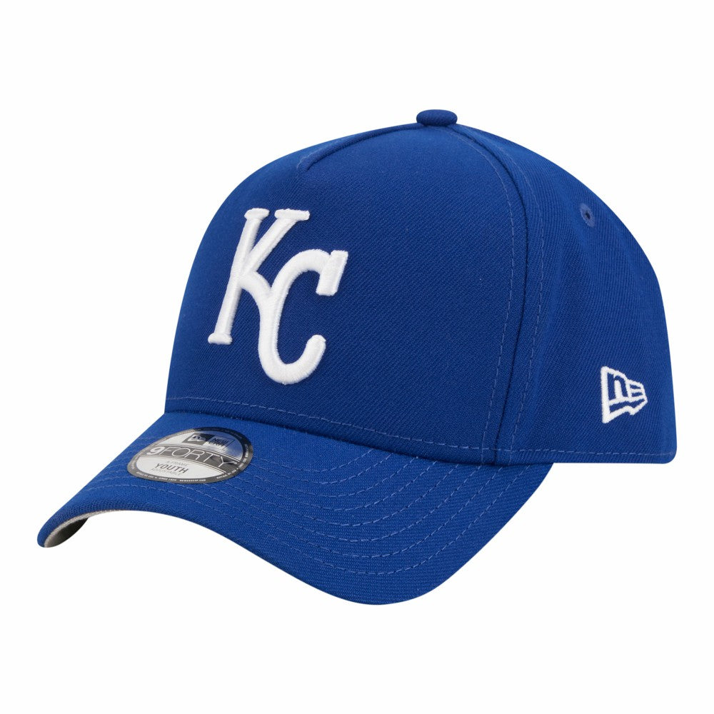 Kansas City Royals Youth 9FORTY A-Frame Adjustable Hat - Royal | New Era