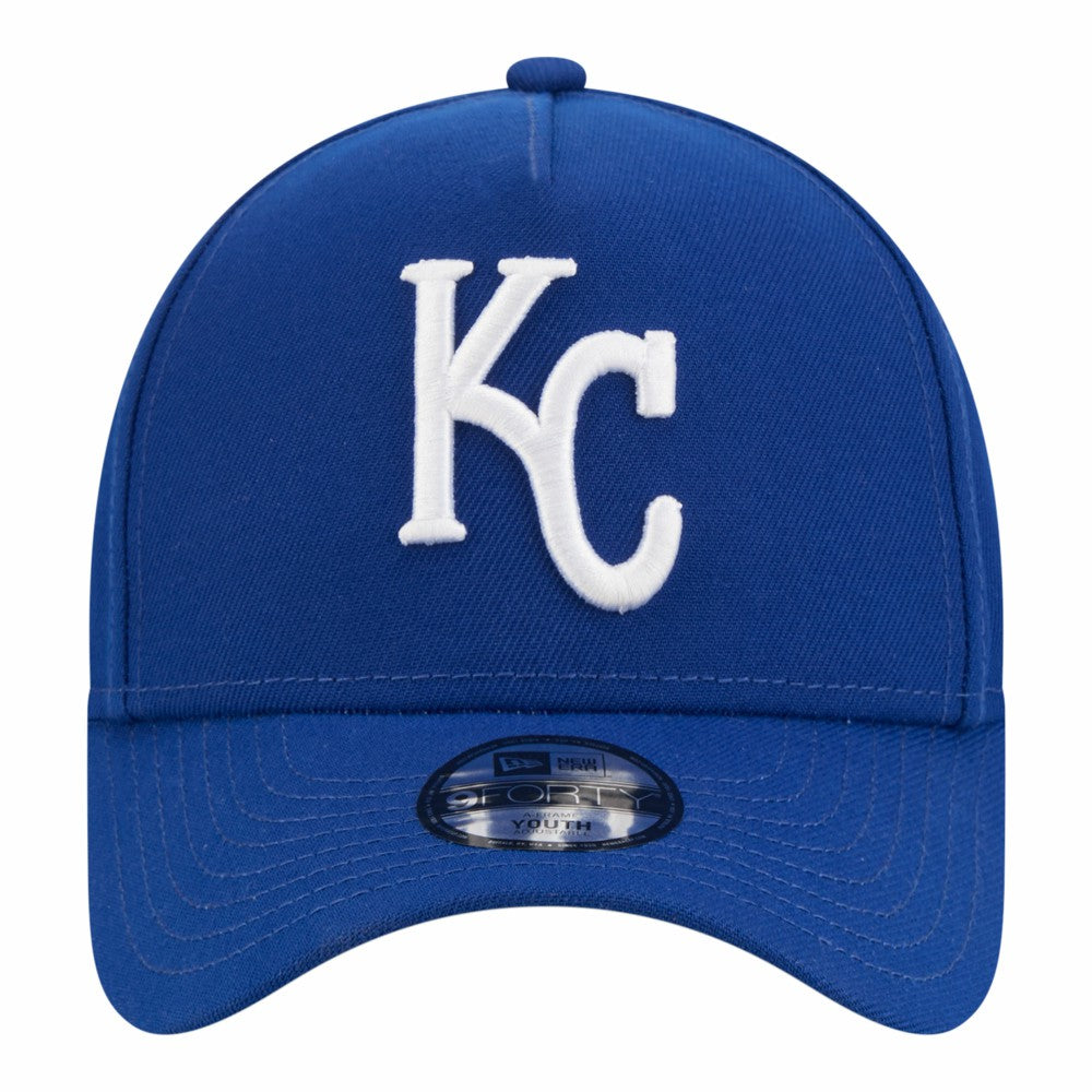 Kansas City Royals Youth 9FORTY A-Frame Adjustable Hat - Royal | New Era