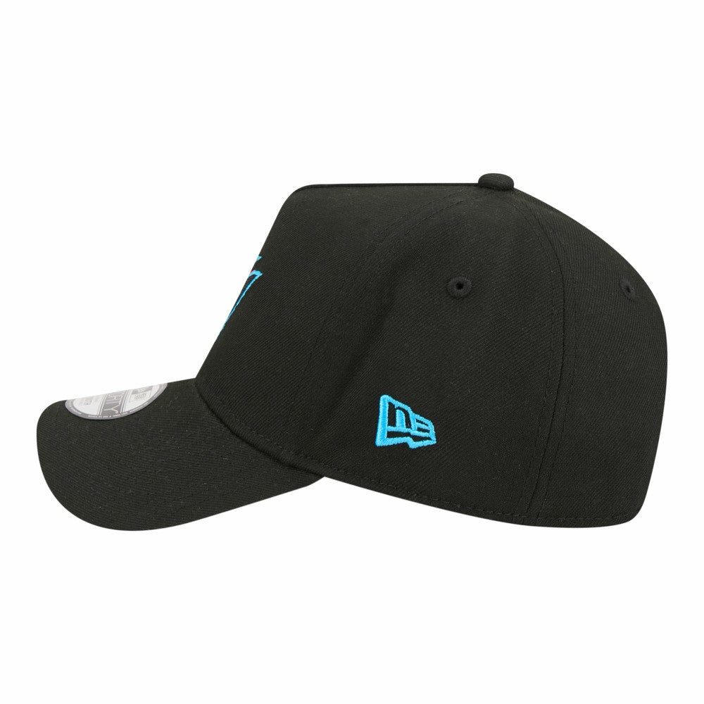 Miami Marlins Youth 9FORTY A-Frame Adjustable Hat - Black | New Era