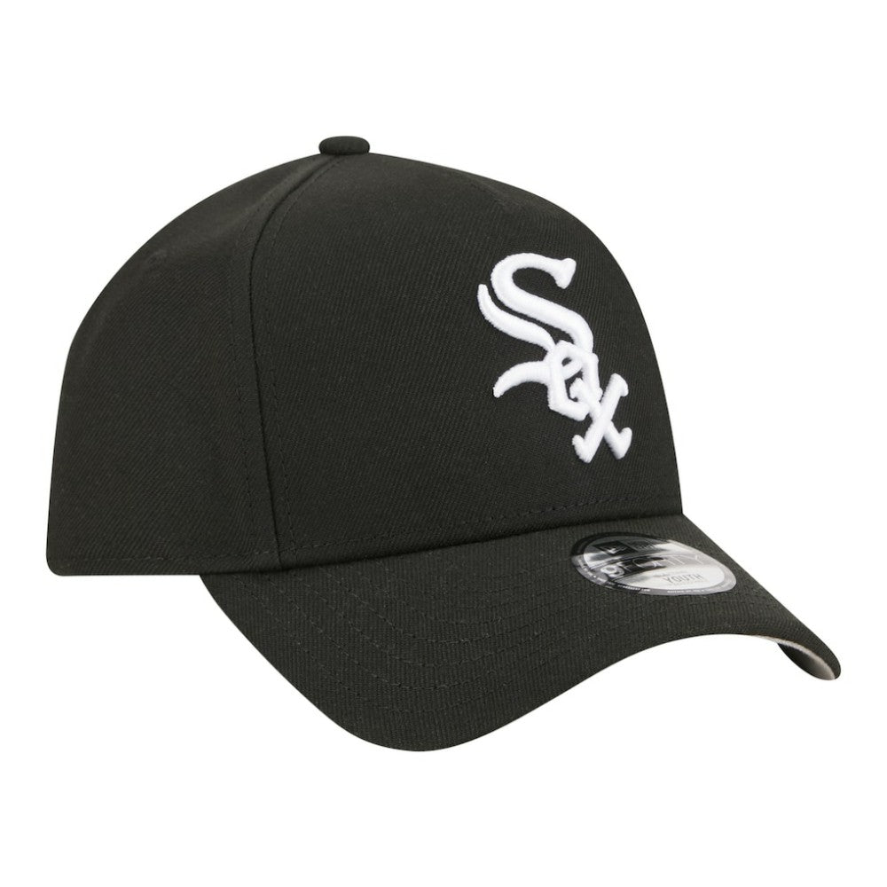 Chicago White Sox Youth 9FORTY A-Frame Adjustable Hat - Black | New Era
