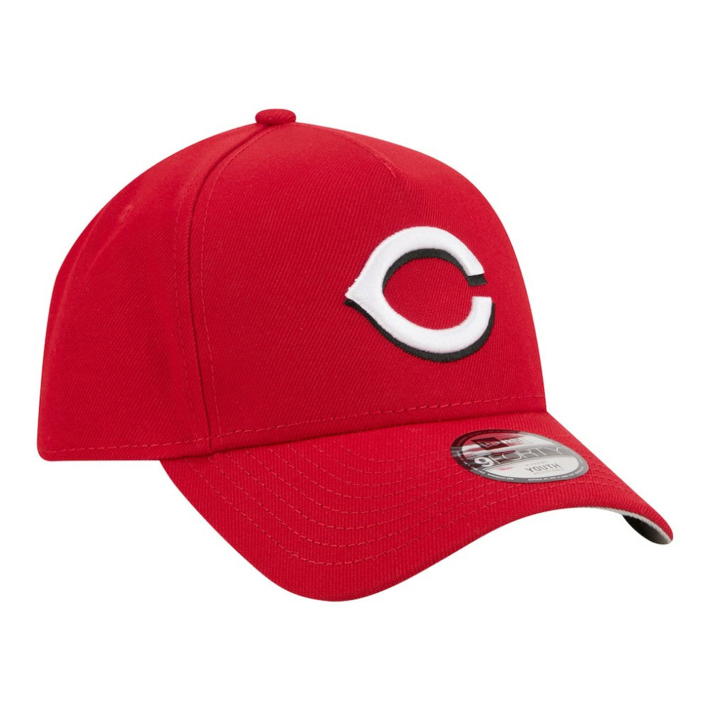 Cincinnati Reds Youth 9FORTY A-Frame Adjustable Hat - Red | New Era