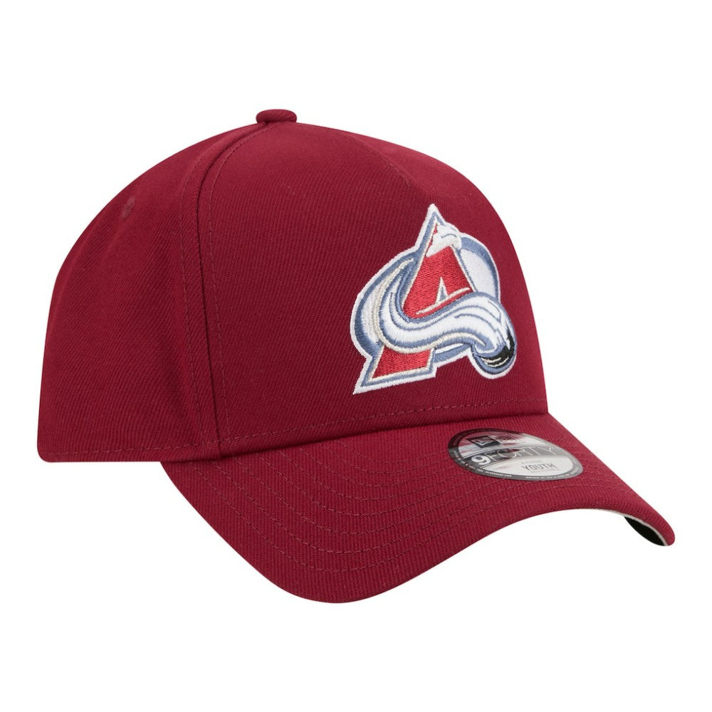 Colorado Avalanche New Era Youth 9FORTY A-Frame Adjustable Hat Burgundy