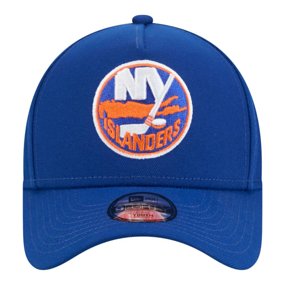 New York Islanders New Era Youth 9FORTY A-Frame Adjustable Hat Royal
