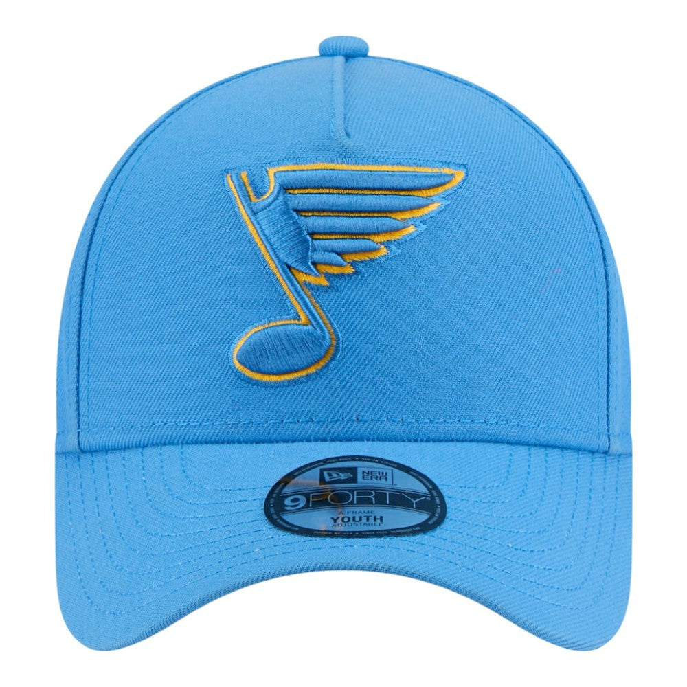 St. Louis Blues New Era Youth 9FORTY A-Frame Adjustable Hat Blue
