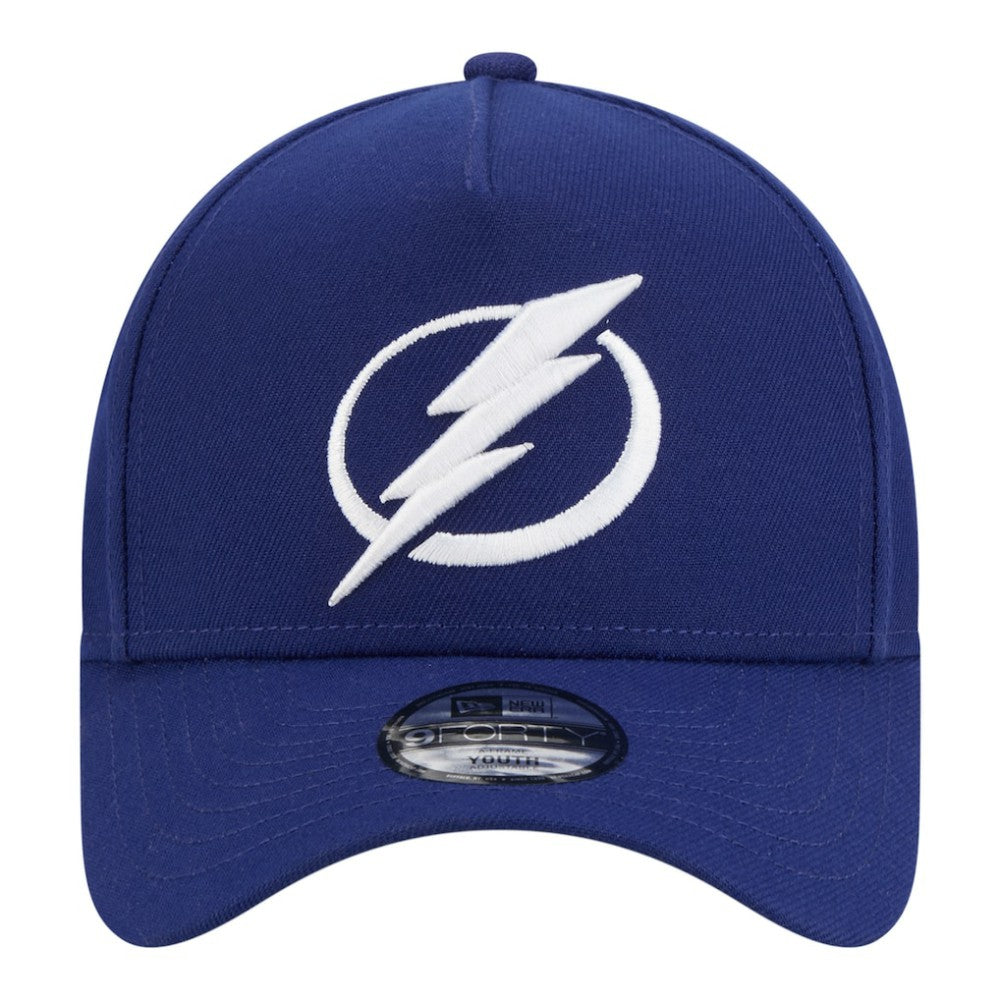Tampa Bay Lightning New Era Youth 9FORTY A-Frame Adjustable Hat Blue
