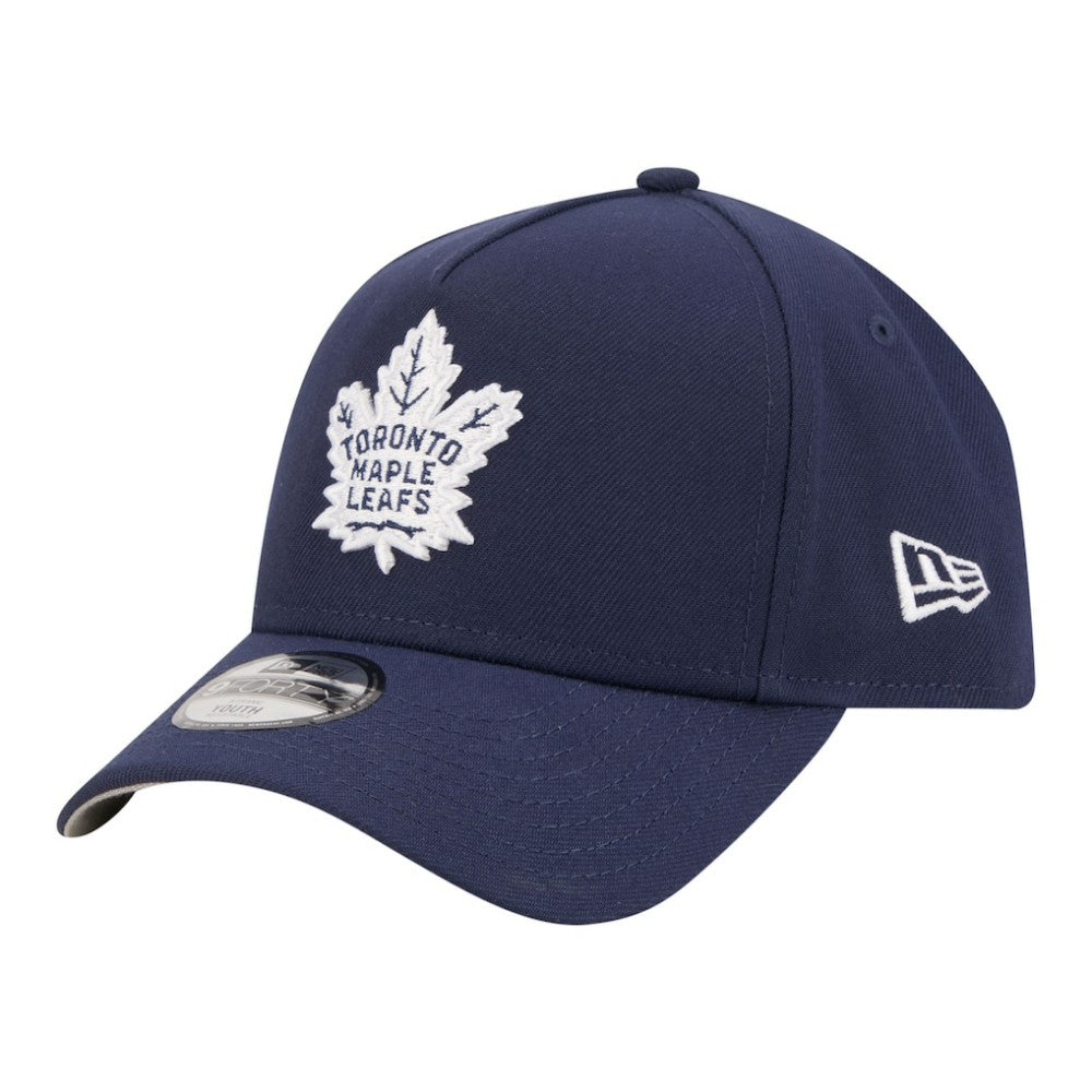 Toronto Maple Leafs New Era Youth 9FORTY A-Frame Adjustable Hat Blue