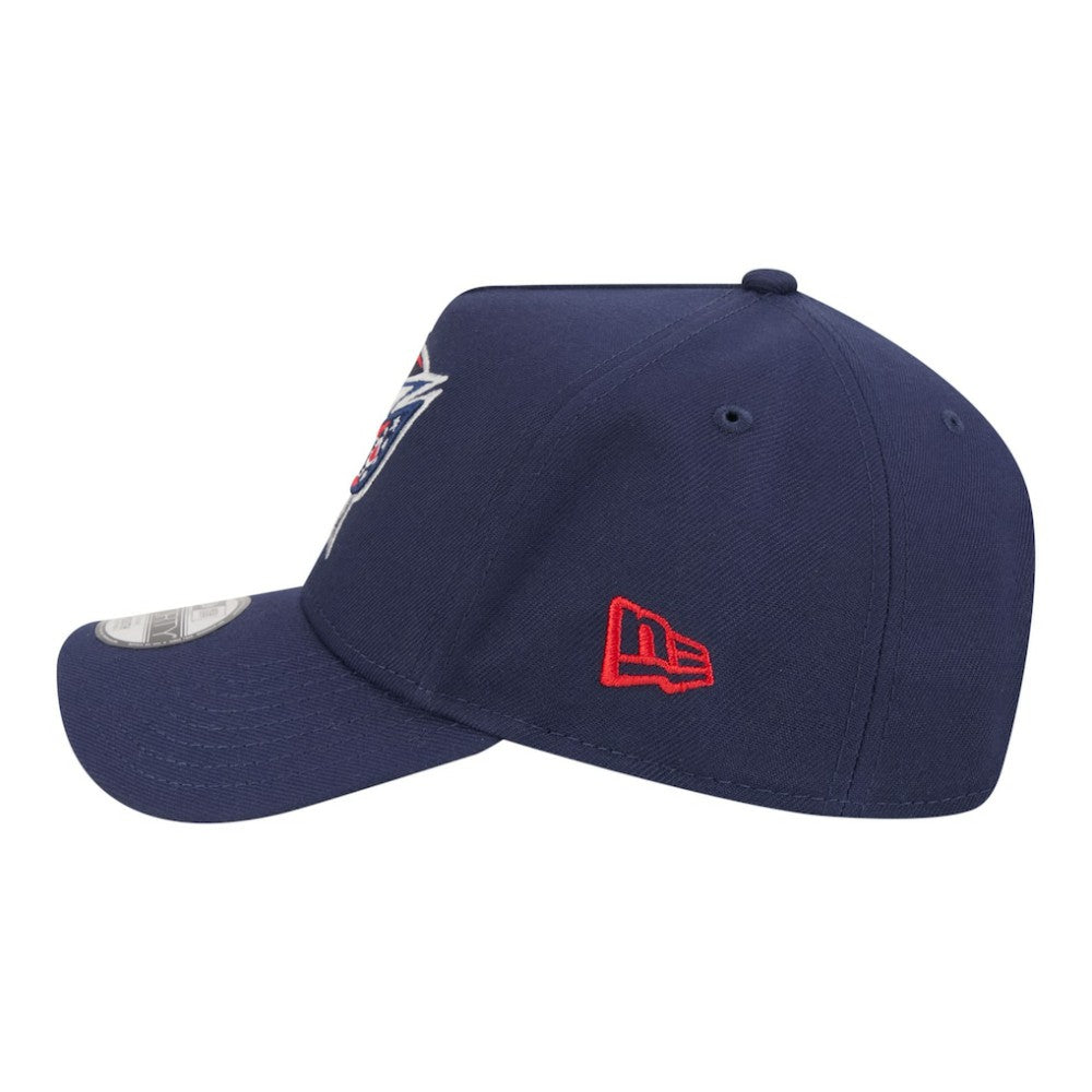 Columbus Blue Jackets New Era Youth 9FORTY A-Frame Adjustable Hat Navy