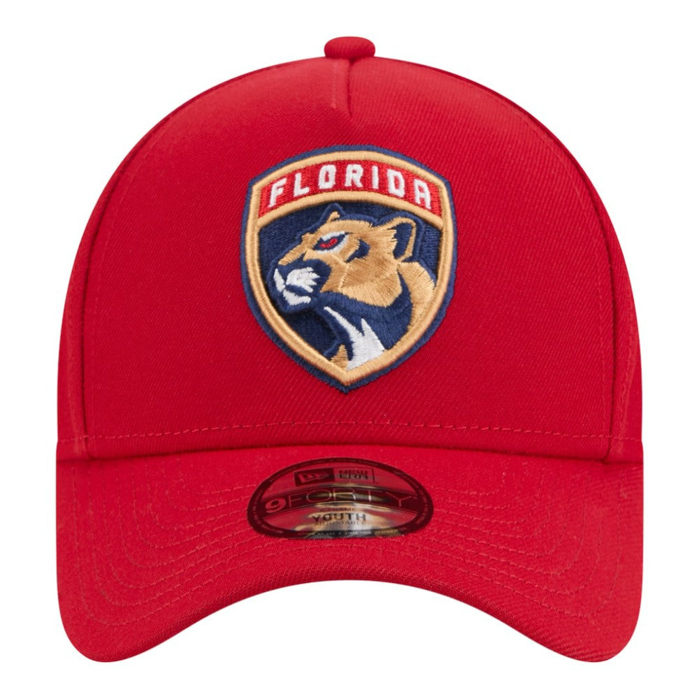 Florida Panthers New Era Youth 9FORTY A-Frame Adjustable Hat Red