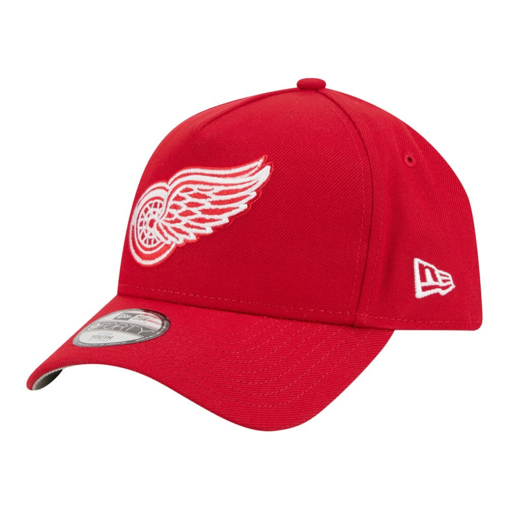 Detroit Red Wings New Era Youth 9FORTY A-Frame Adjustable Hat Red