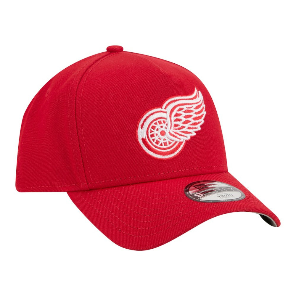 Detroit Red Wings New Era Youth 9FORTY A-Frame Adjustable Hat Red