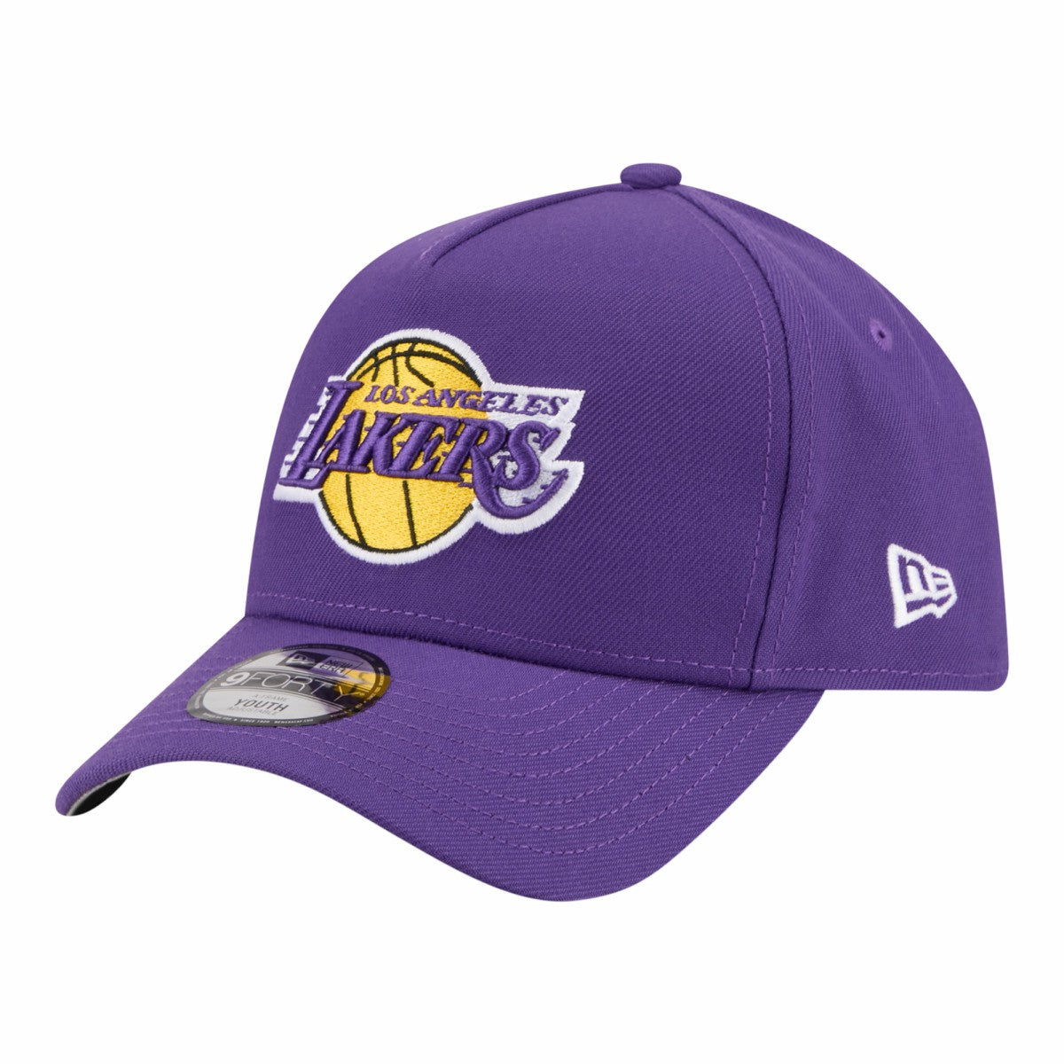 Los Angeles Lakers Youth 9FORTY A-Frame Adjustable Hat - Purple | New Era for sale