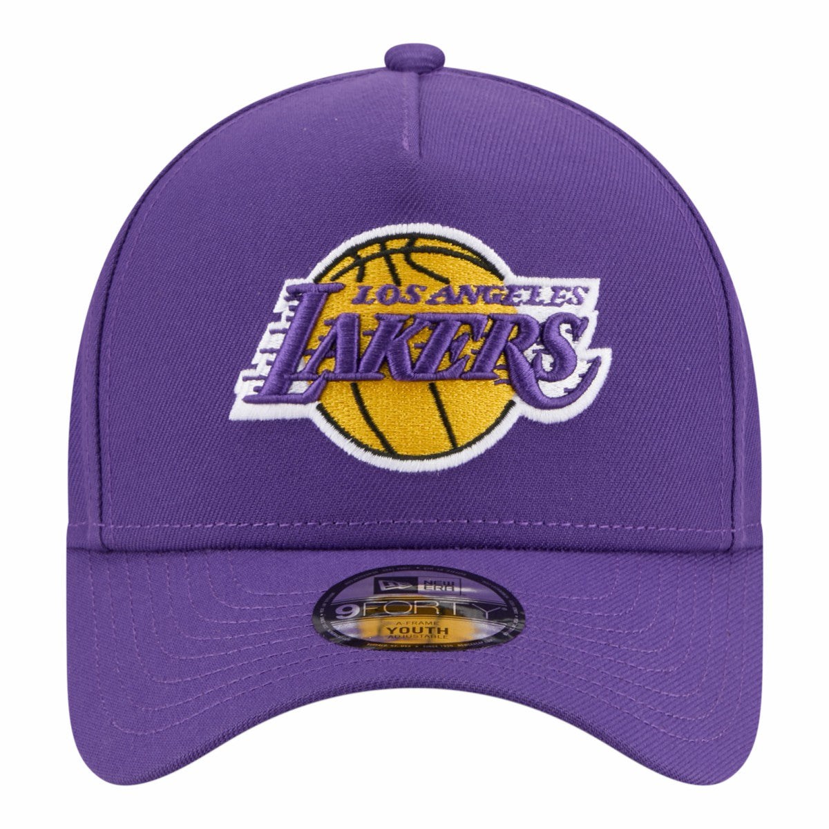 Los Angeles Lakers Youth 9FORTY A-Frame Adjustable Hat - Purple | New Era for sale