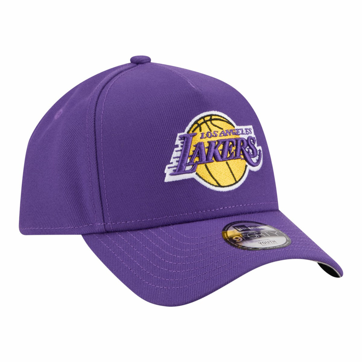 Los Angeles Lakers Youth 9FORTY A-Frame Adjustable Hat - Purple | New Era for sale