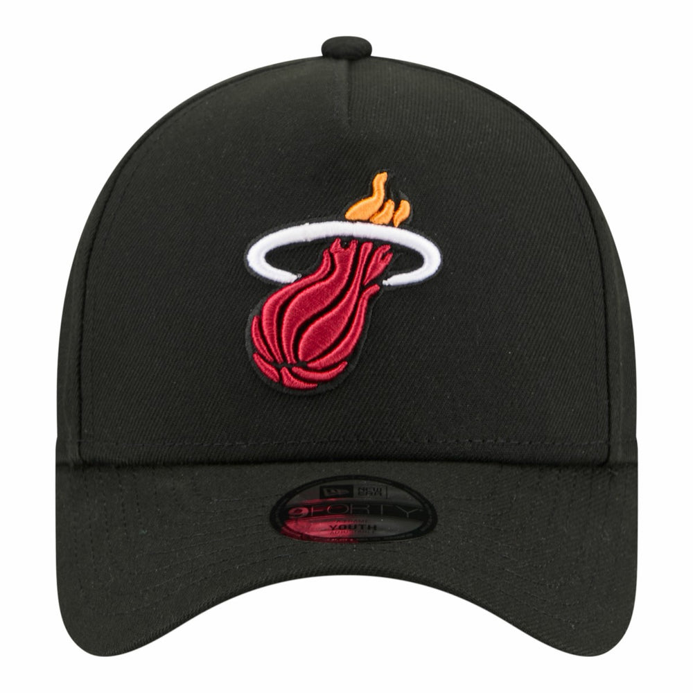 Miami Heat Youth 9FORTY A-Frame Adjustable Hat - Black | New Era sale