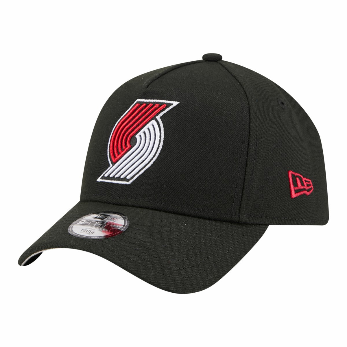Portland Trail Blazers Youth 9FORTY A-Frame Adjustable Hat - Black | New Era on sale