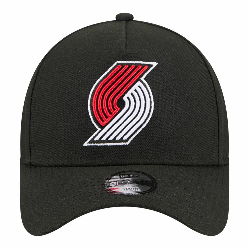 Portland Trail Blazers Youth 9FORTY A-Frame Adjustable Hat - Black | New Era on sale