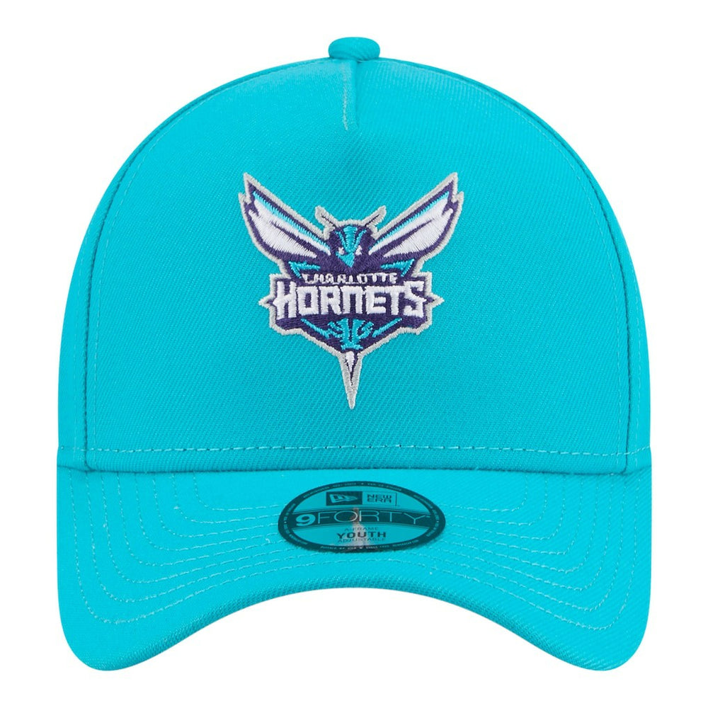 Charlotte Hornets Youth 9FORTY A-Frame Adjustable Hat - Teal | New Era discount