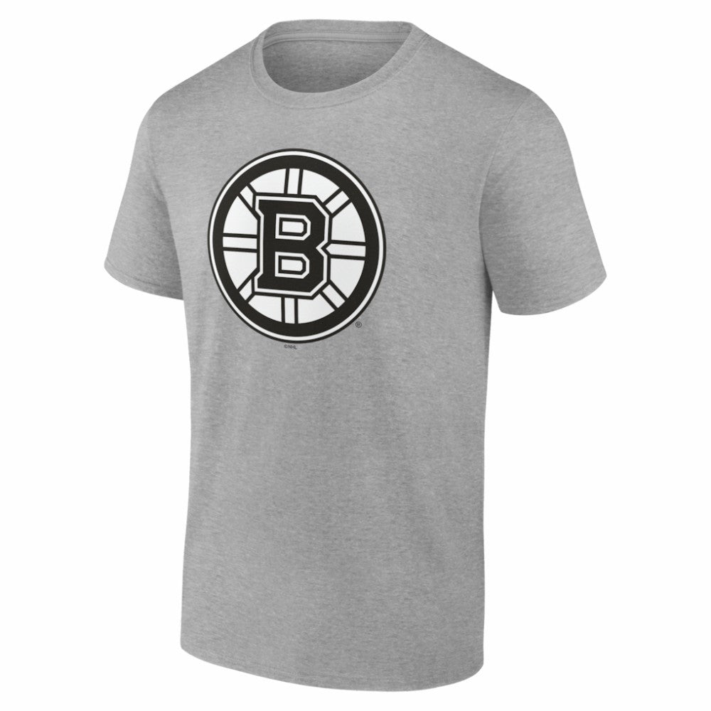 Boston Bruins Big & Tall Personalized Name & Number Monochrome T-Shirt Gray