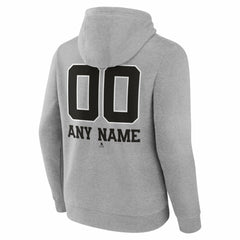 Carolina Hurricanes Big & Tall Personalized Name & Number Monochrome Pullover Hoodie Gray