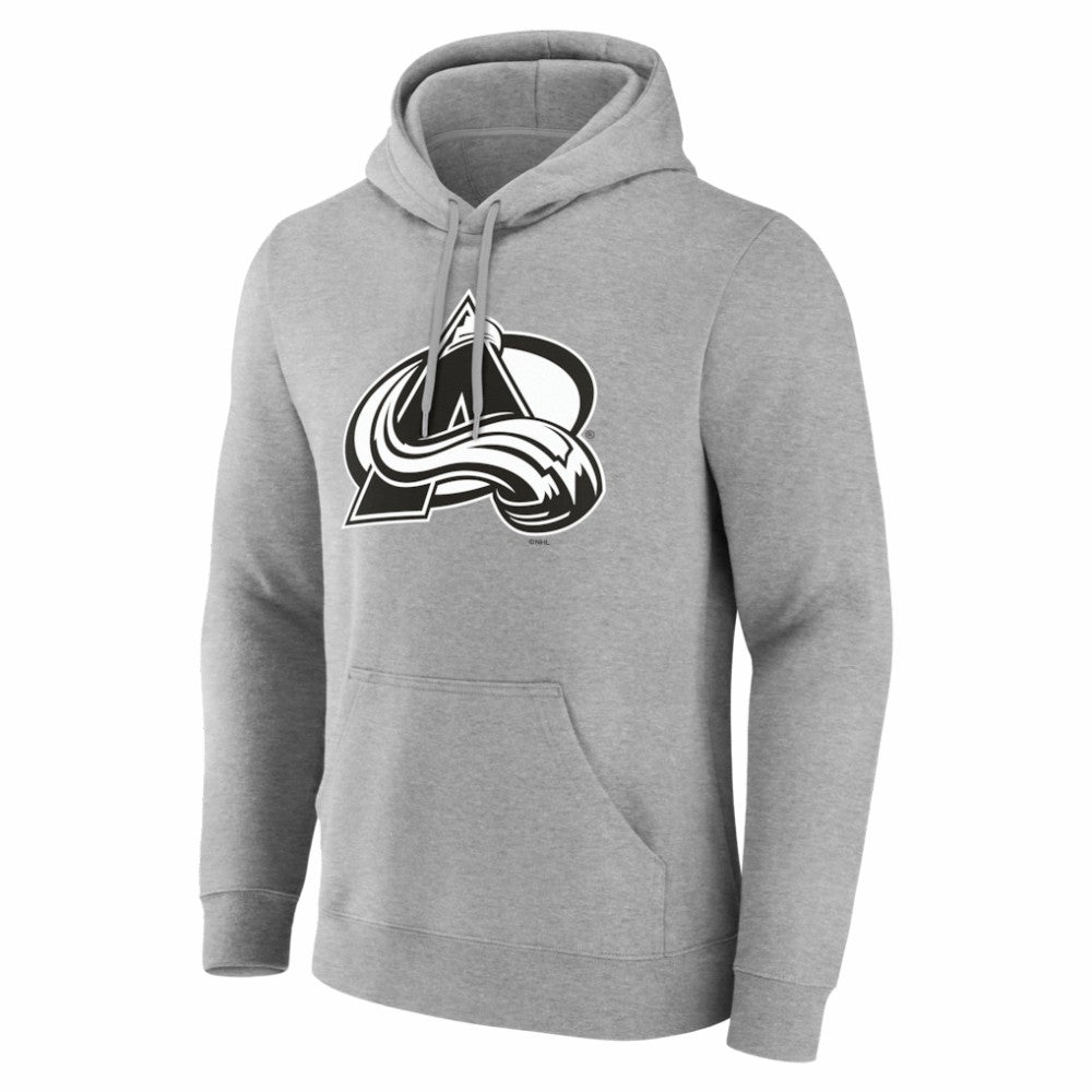 Colorado Avalanche Big & Tall Personalized Name & Number Monochrome Pullover Hoodie Gray
