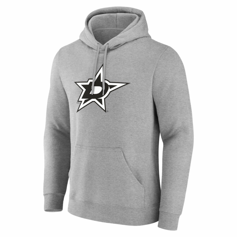 Dallas Stars Big & Tall Personalized Name & Number Monochrome Pullover Hoodie Gray