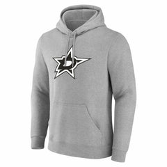 Dallas Stars Big & Tall Personalized Name & Number Monochrome Pullover Hoodie Gray