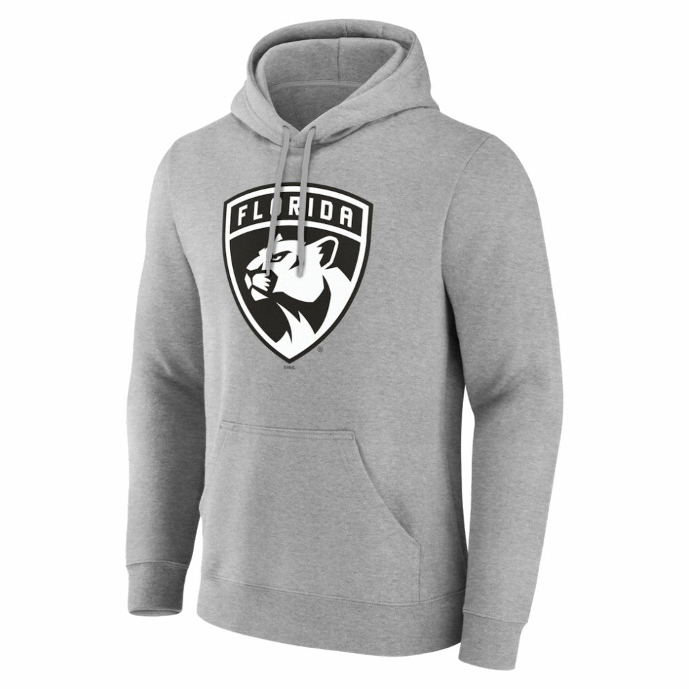 Florida Panthers Big & Tall Personalized Name & Number Monochrome Pullover Hoodie Gray