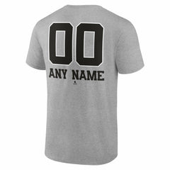 Nashville Predators Big & Tall Personalized Name & Number Monochrome T-Shirt Gray