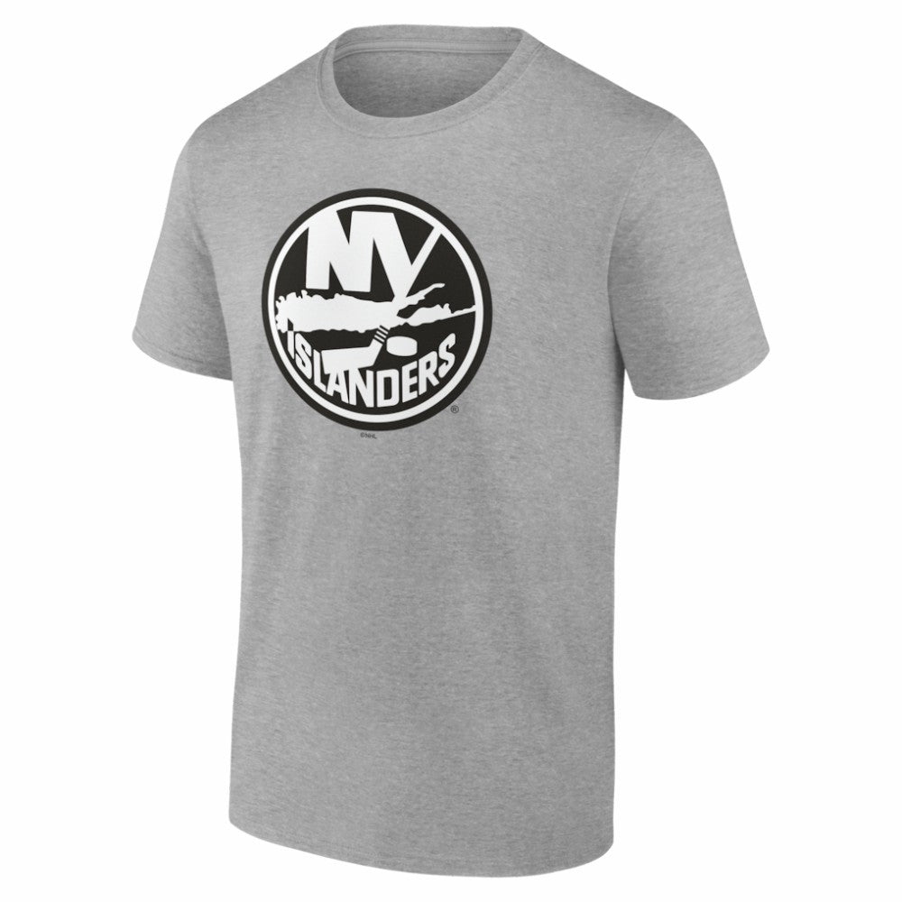 New York Islanders Big & Tall Personalized Name & Number Monochrome T-Shirt Gray