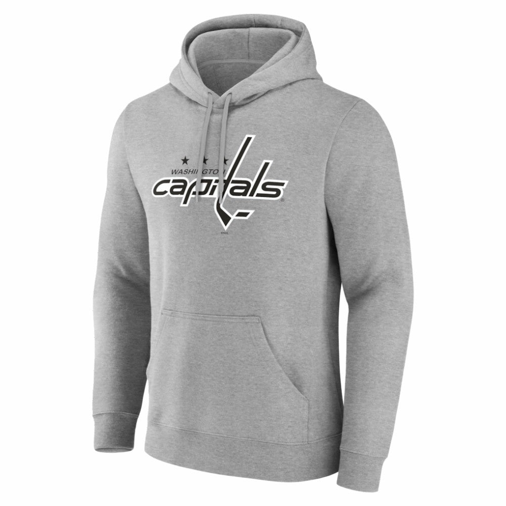 Washington Capitals Big & Tall Personalized Name & Number Monochrome Pullover Hoodie Gray