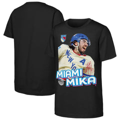 Mika Zibanejad New York Rangers Outerstuff Youth Miami Mika T-Shirt Black