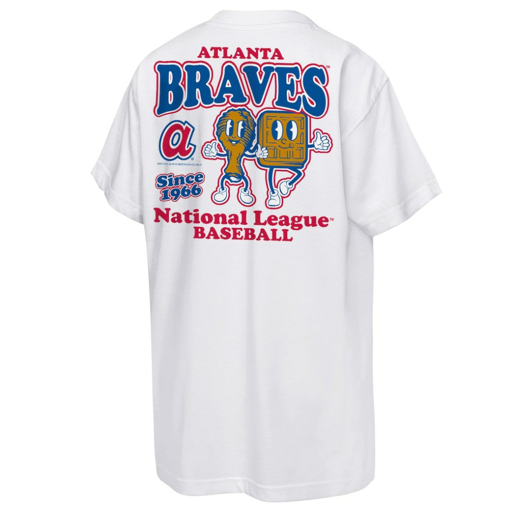 Atlanta Braves Cooperstown Concession T-Shirt - White | Mitchell & Ness
