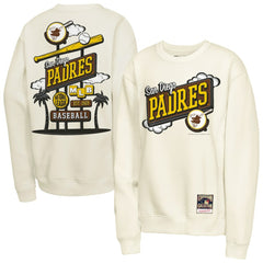 San Diego Padres Youth Retro Billboard Sweatshirt - Natural | Mitchell & Ness