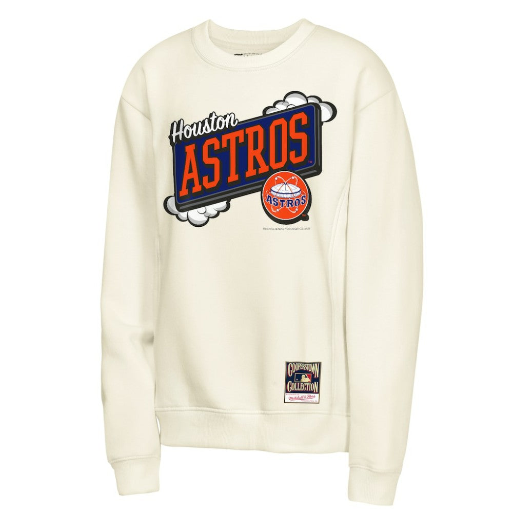 Houston Astros Youth Retro Billboard Sweatshirt - Natural | Mitchell & Ness