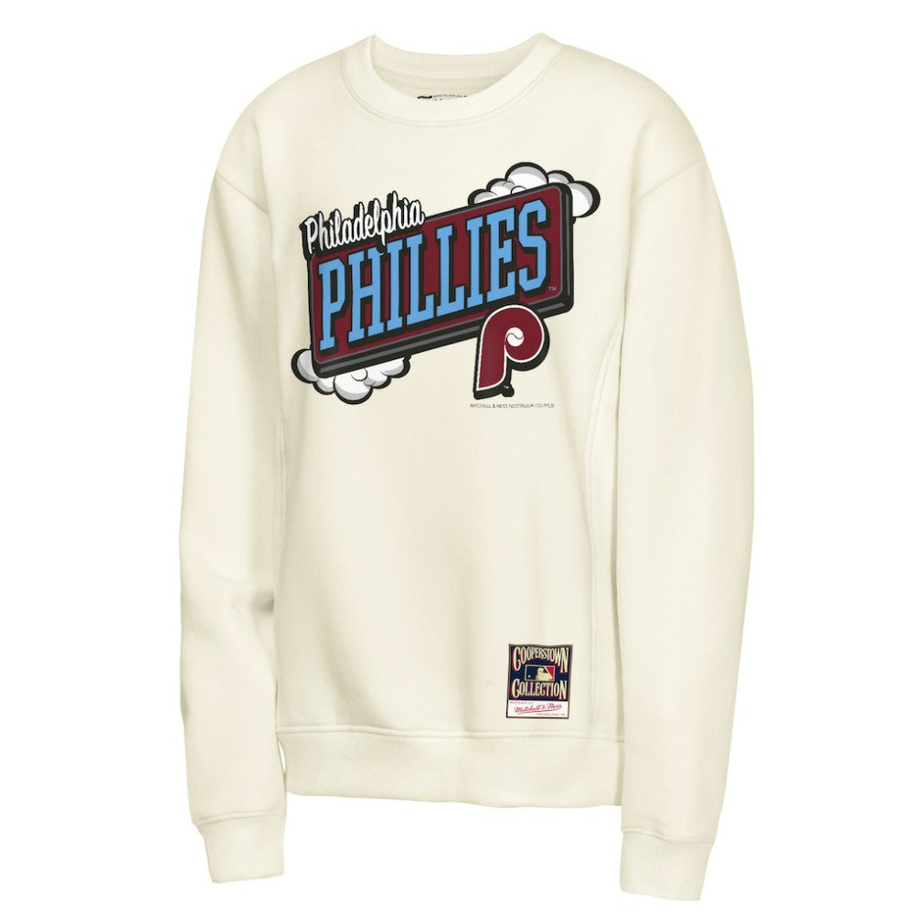 Philadelphia Phillies Youth Retro Billboard Sweatshirt - Natural | Mitchell & Ness
