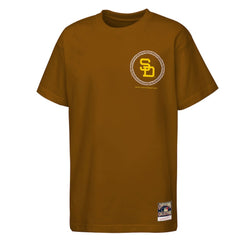 San Diego Padres Youth Cooperstown Rodeo Rope T-Shirt - Brown | Mitchell & Ness