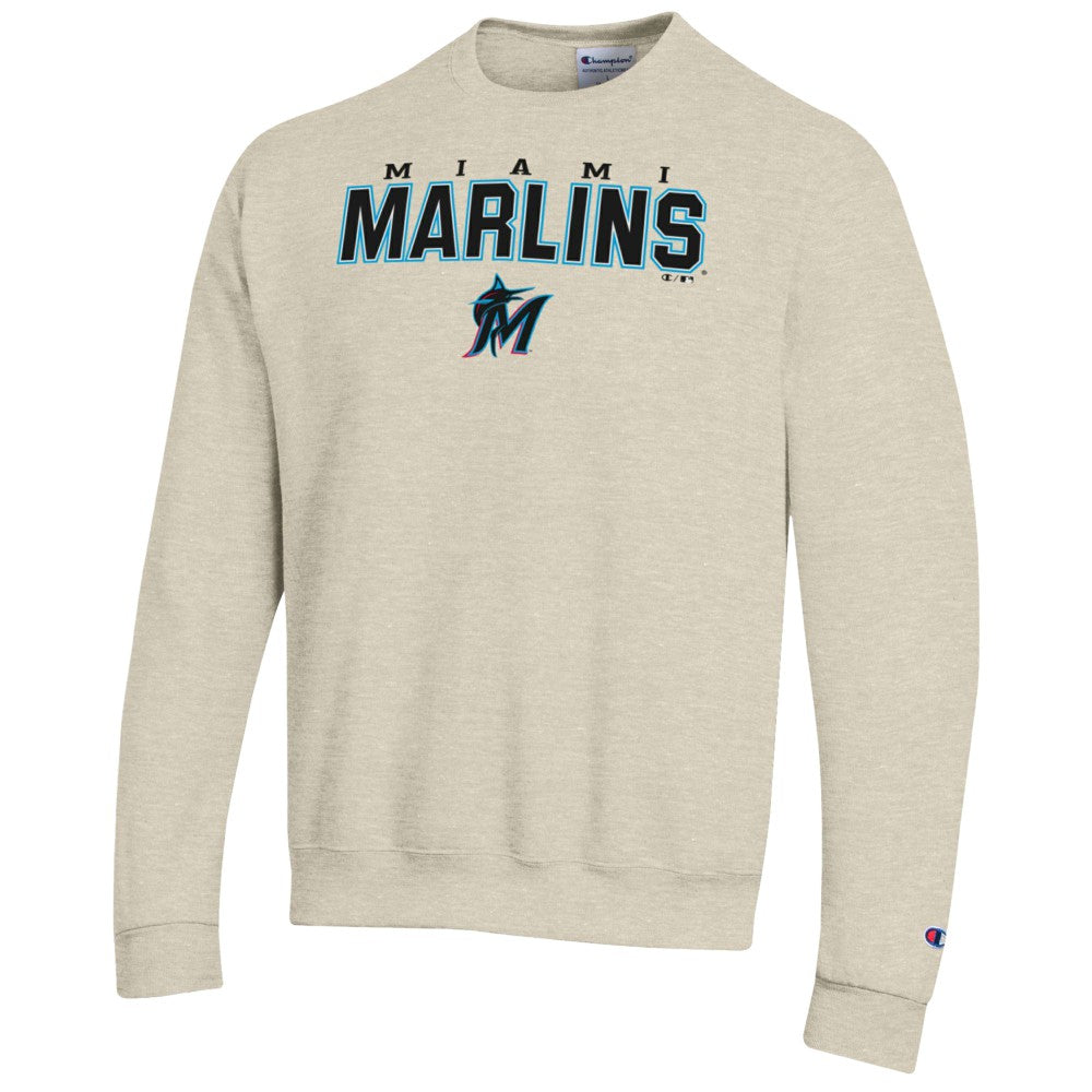 Miami Marlins Champion Eco Powerblend Sweatshirt - Oatmeal