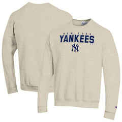 New York Yankees Champion Eco Powerblend Sweatshirt - Oatmeal