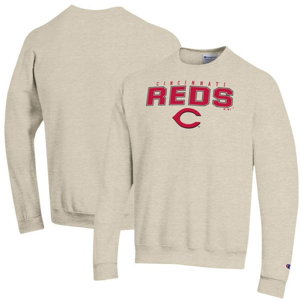 Cincinnati Reds Champion Eco Powerblend Sweatshirt - Oatmeal
