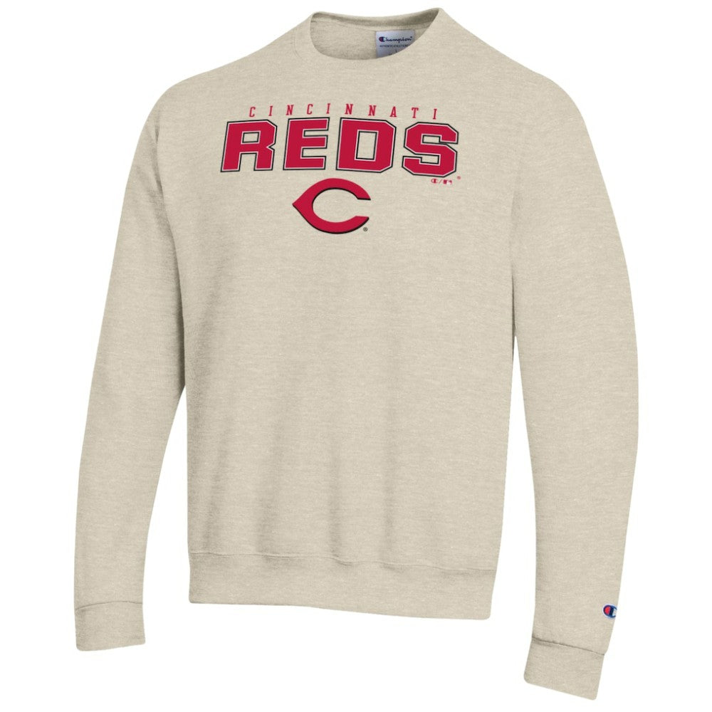 Cincinnati Reds Champion Eco Powerblend Sweatshirt - Oatmeal