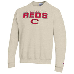 Cincinnati Reds Champion Eco Powerblend Sweatshirt - Oatmeal