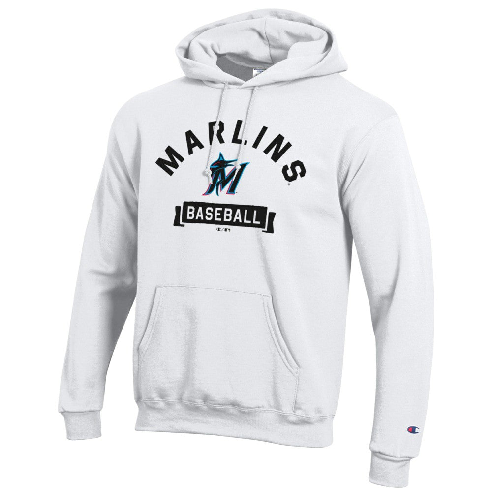 Miami Marlins Champion Eco Powerblend Hoodie - White