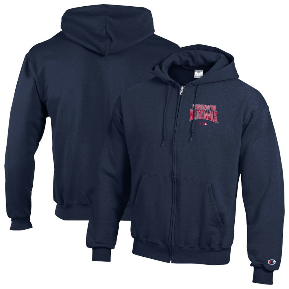 Washington Nationals Champion Eco Powerblend Full-Zip Hoodie - Navy