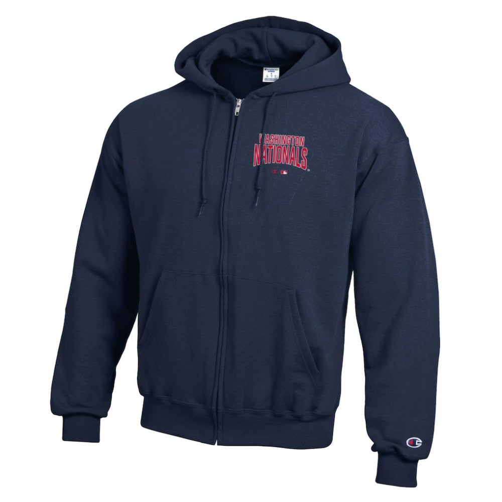 Washington Nationals Champion Eco Powerblend Full-Zip Hoodie - Navy