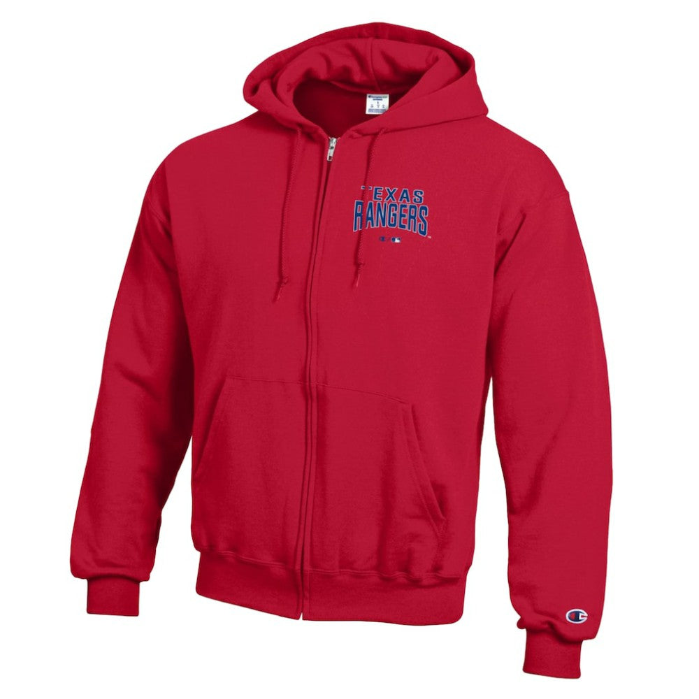 Texas Rangers Champion Eco Powerblend Full-Zip Hoodie - Red