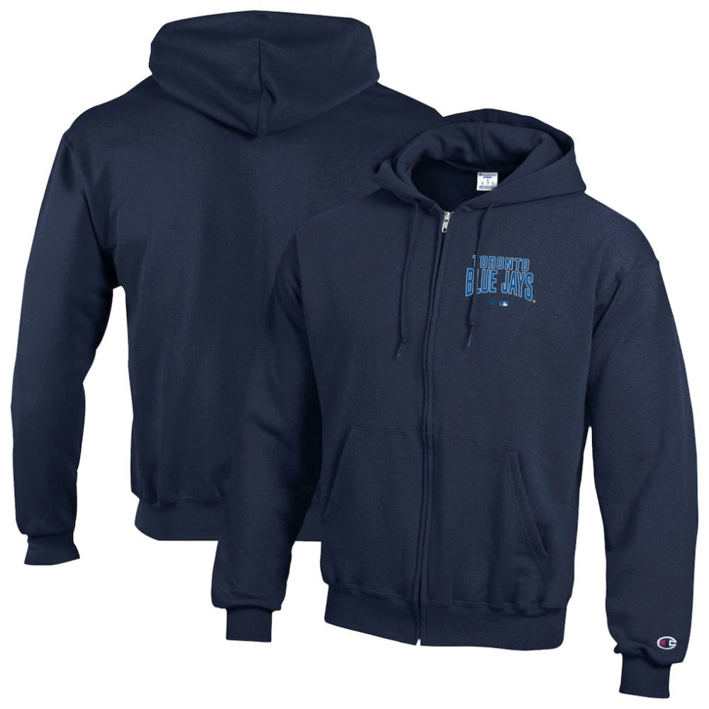 Toronto Blue Jays Champion Eco Powerblend Full-Zip Hoodie - Navy