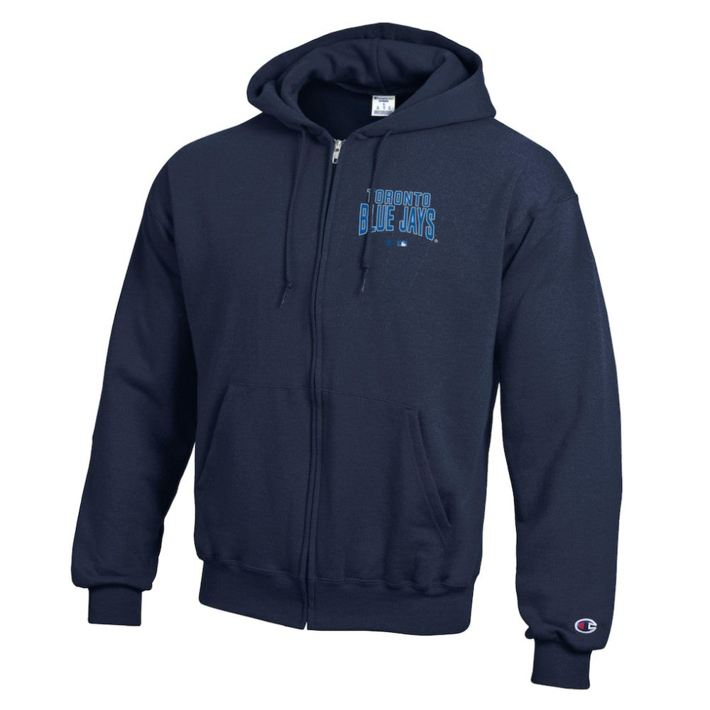 Toronto Blue Jays Champion Eco Powerblend Full-Zip Hoodie - Navy
