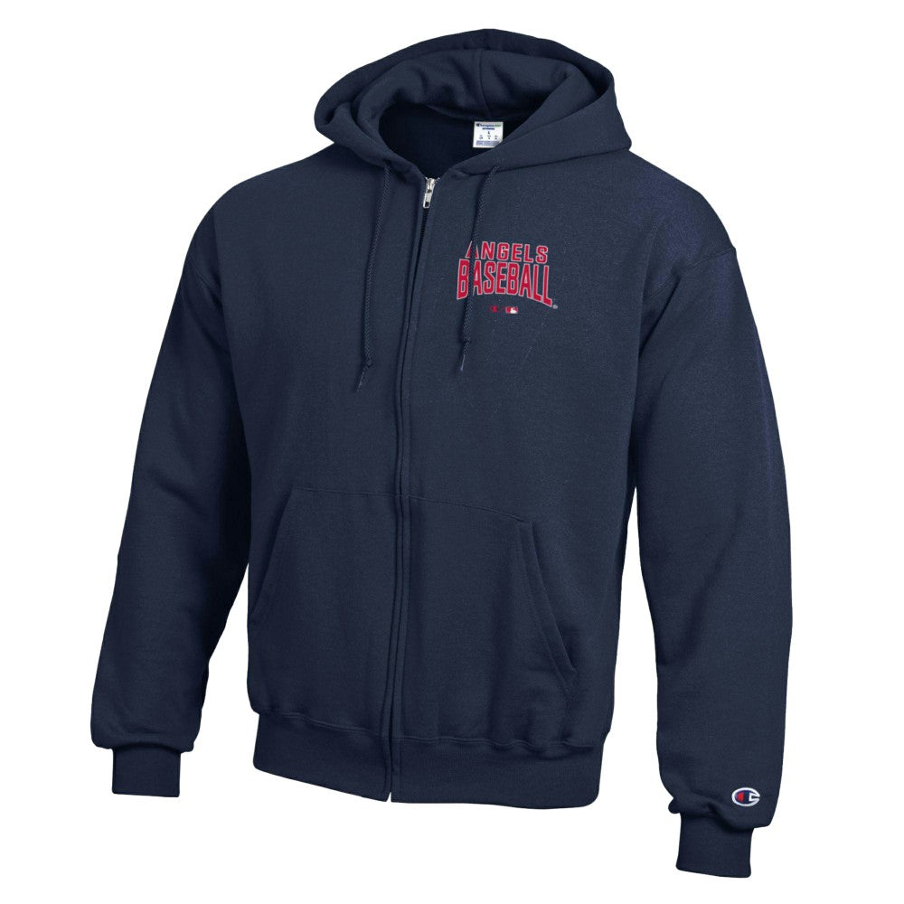 Los Angeles Angels Champion Eco Powerblend Full-Zip Hoodie - Navy