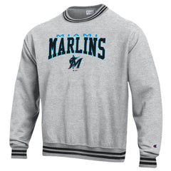 Miami Marlins Champion Reverse Weave Sweatshirt - Black