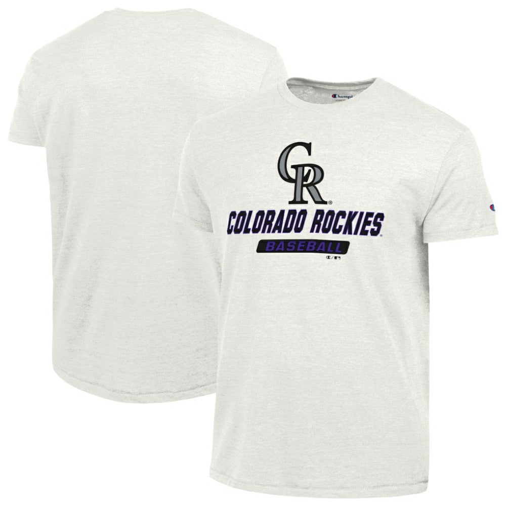 Colorado Rockies Champion Ultimate Tri-blend T-Shirt - White